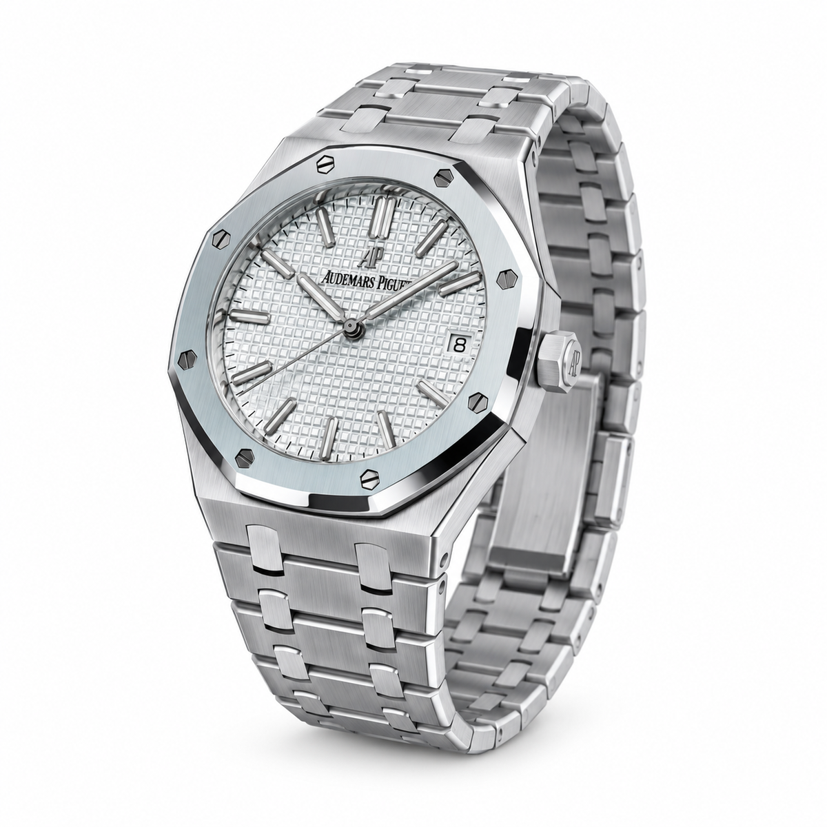 Audemars Piguet Royal Oak Automatic White Tapisserie Steel