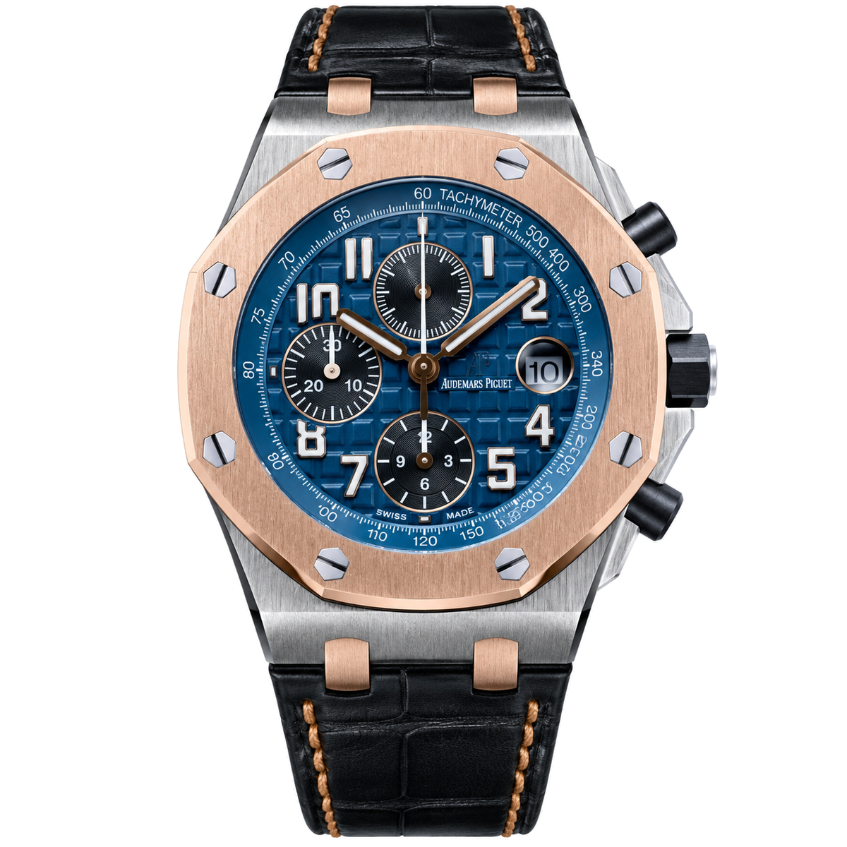 Audemars Piguet Royal Oak Offshore Blue Dial Rose Gold Steel Chronograph