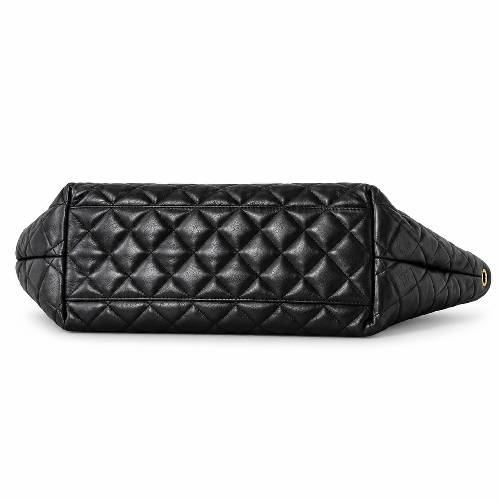 Saint Laurent YSL Icare Maxi Tote – Black Quilted Leather