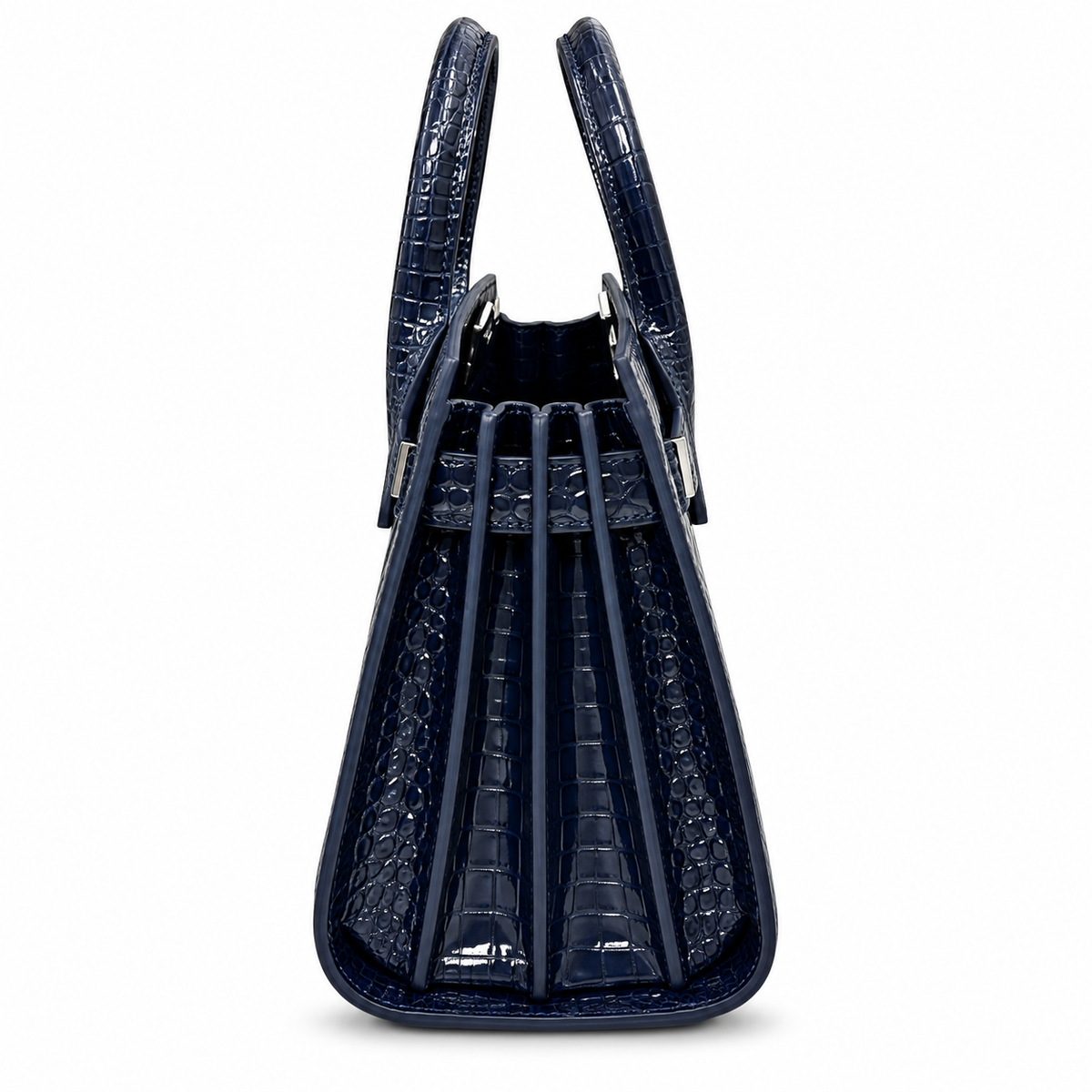 Saint Laurent Sac de Jour Bag – Navy Croc Embossed