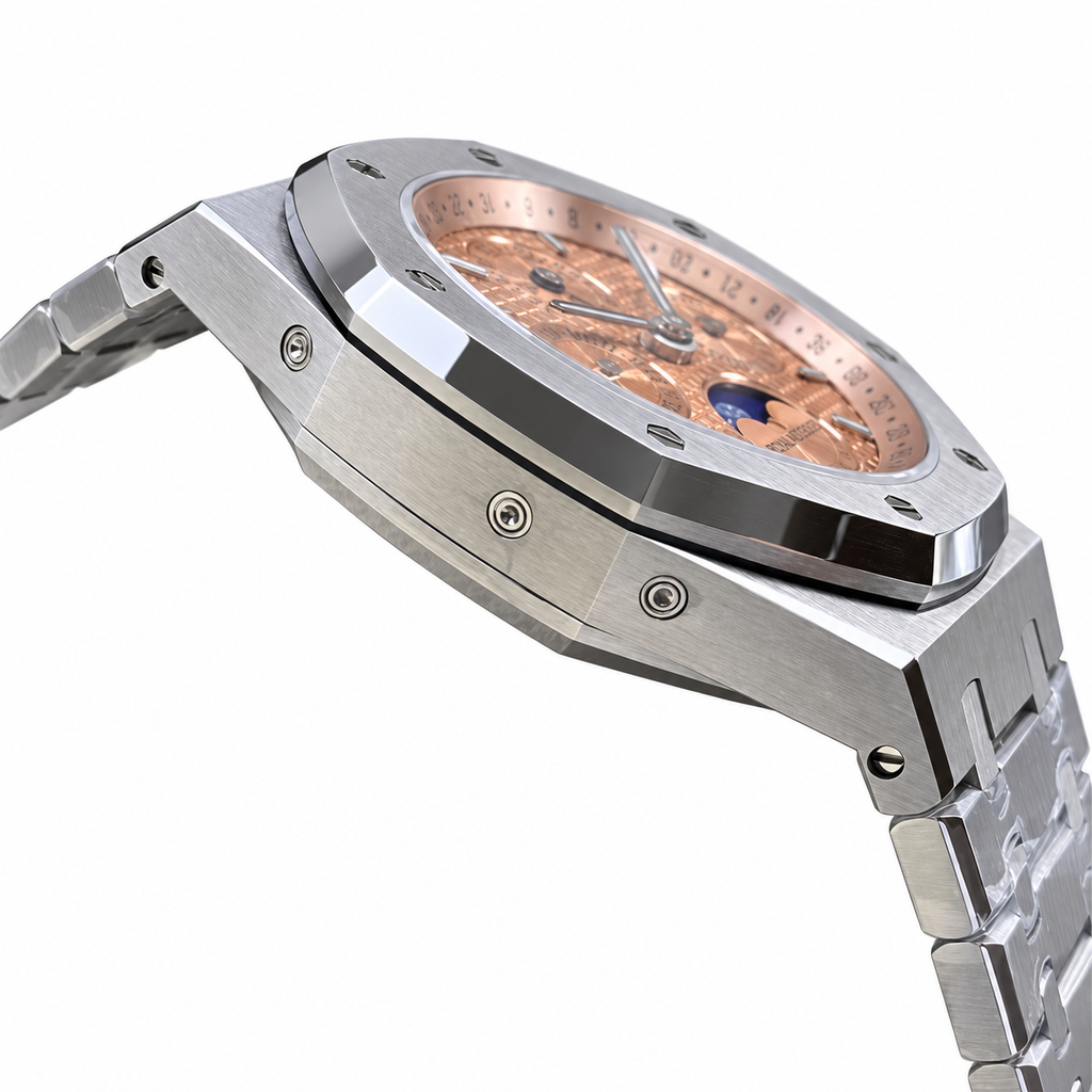 Audemars Piguet Royal Oak Perpetual Calendar Moon Phase Steel Salmon