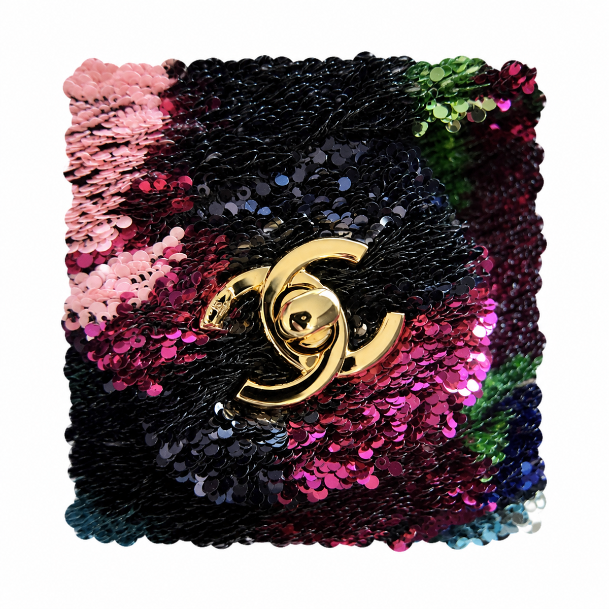 Chanel Classic Flap Multicolor Sequin CC Turn-Lock Bag