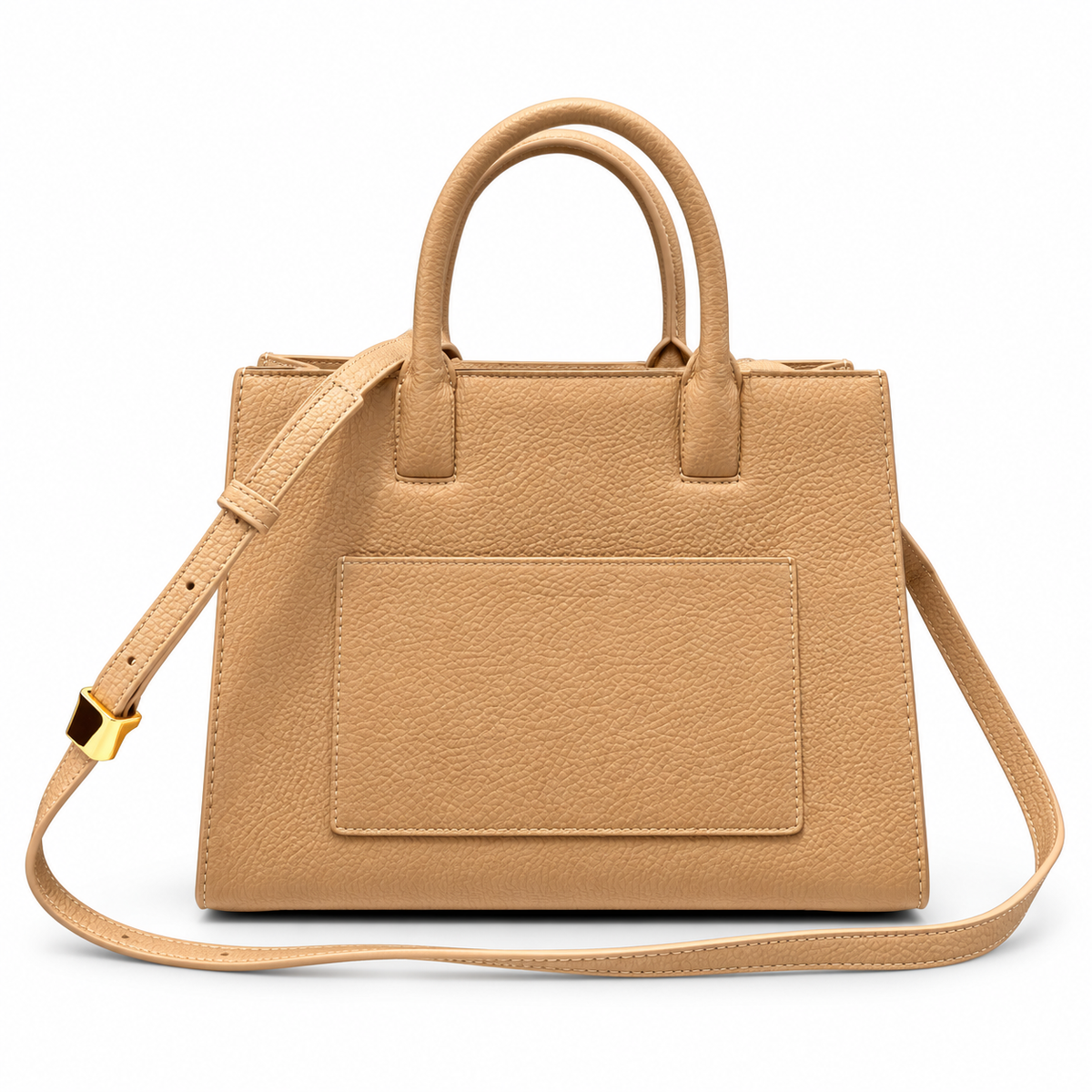 Burberry TB Monogram Camel Top Handle Bag