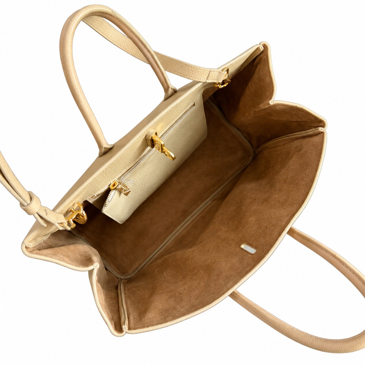Burberry Cream Poise Textured Tote Bag
