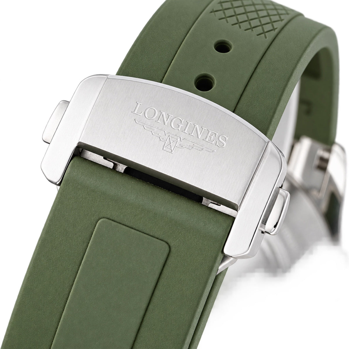 Longines Conquest Automatic Chronograph White Dial Green Bezel