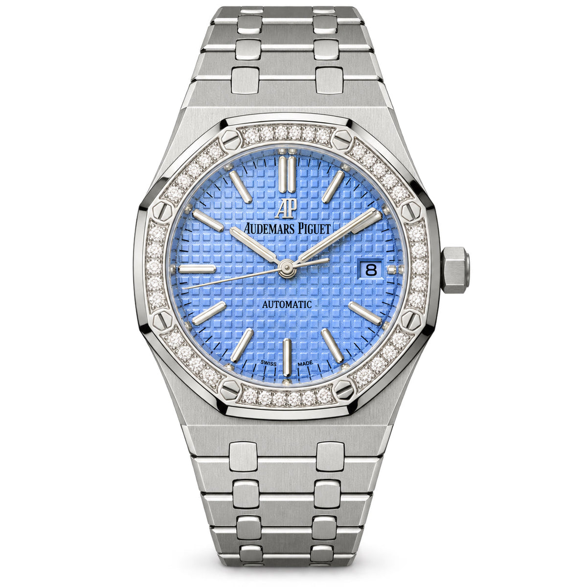 Audemars Piguet Royal Oak Diamond Bezel Blue Steel