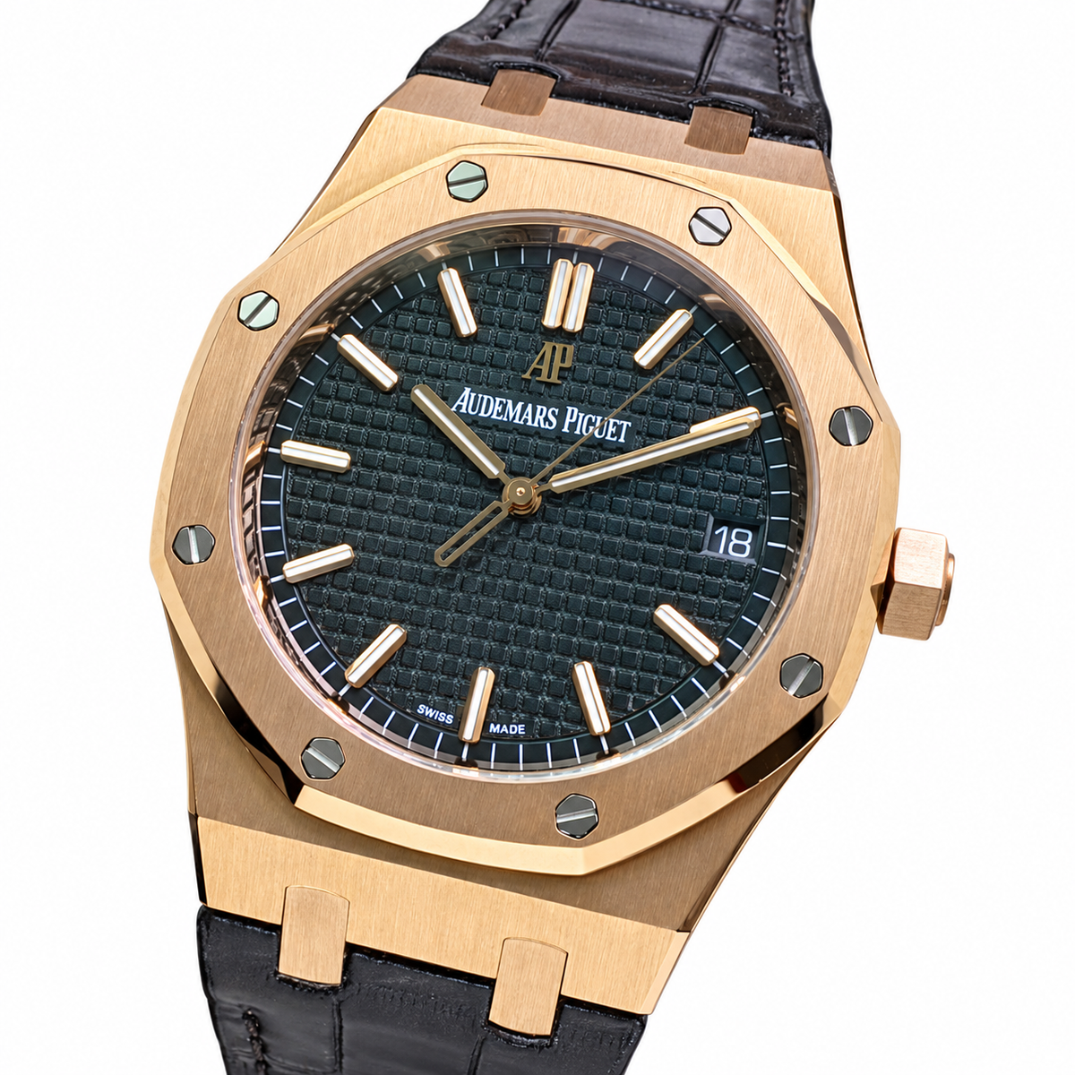 Audemars Piguet Royal Oak Automatic Rose Gold Black Dial