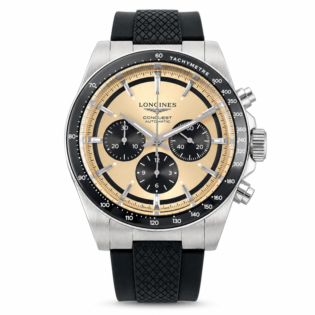 Longines Conquest Automatic Chronograph Champagne Dial