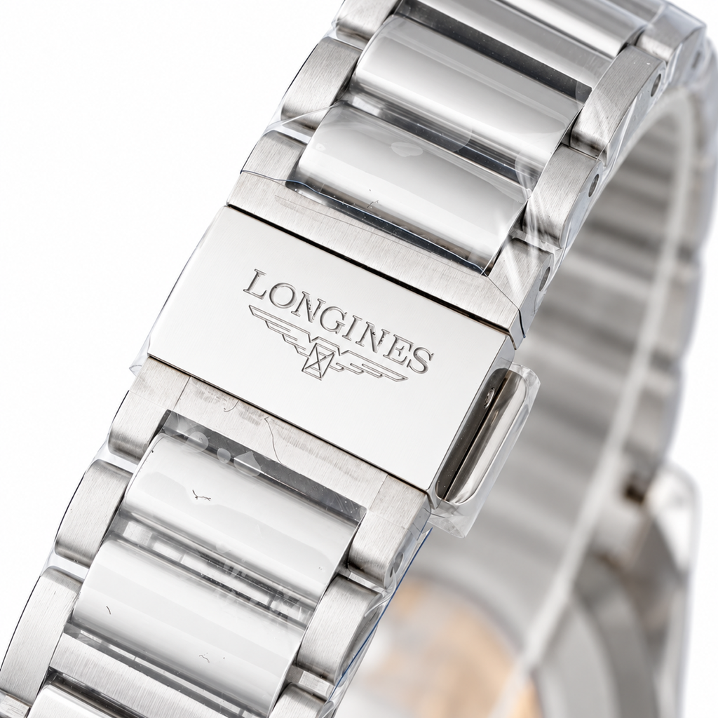Longines Conquest Automatic Black Dial Rose Gold Bezel Two-Tone