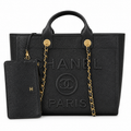 Chanel Classic Quilted Flap Bag | CC Turn-Lock Leather Chain Strap — 30x50cm