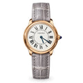 Cartier Ronde Louis Cartier — Rose Gold, White Dial & Grey Alligator Strap