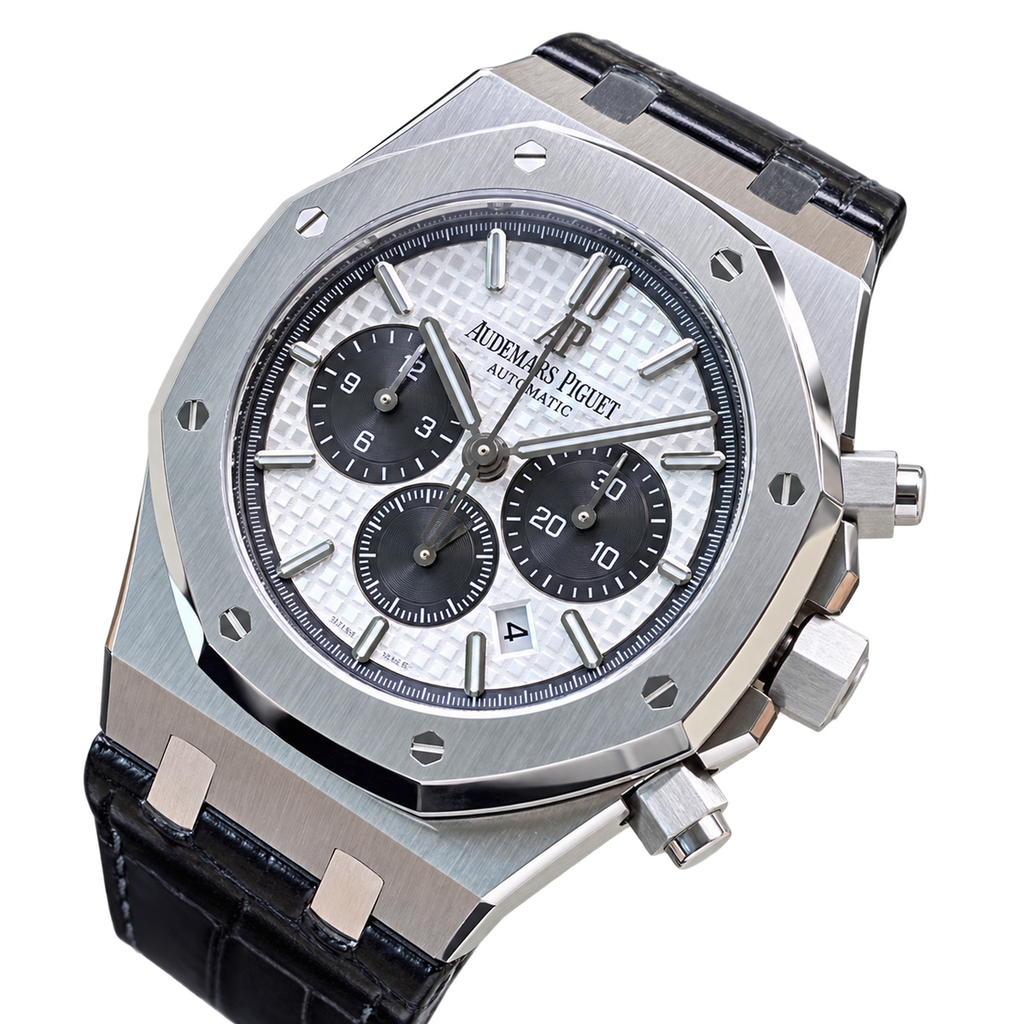Audemars Piguet Royal Oak Chronograph Steel Panda Dial Leather