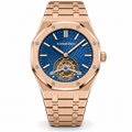 Audemars Piguet Royal Oak Tourbillon Rose Gold Blue Dial Bracelet