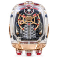 Jacob & Co. x Bugatti Chiron Clear Sapphire Rose Gold Tourbillon Red Rubber Watch