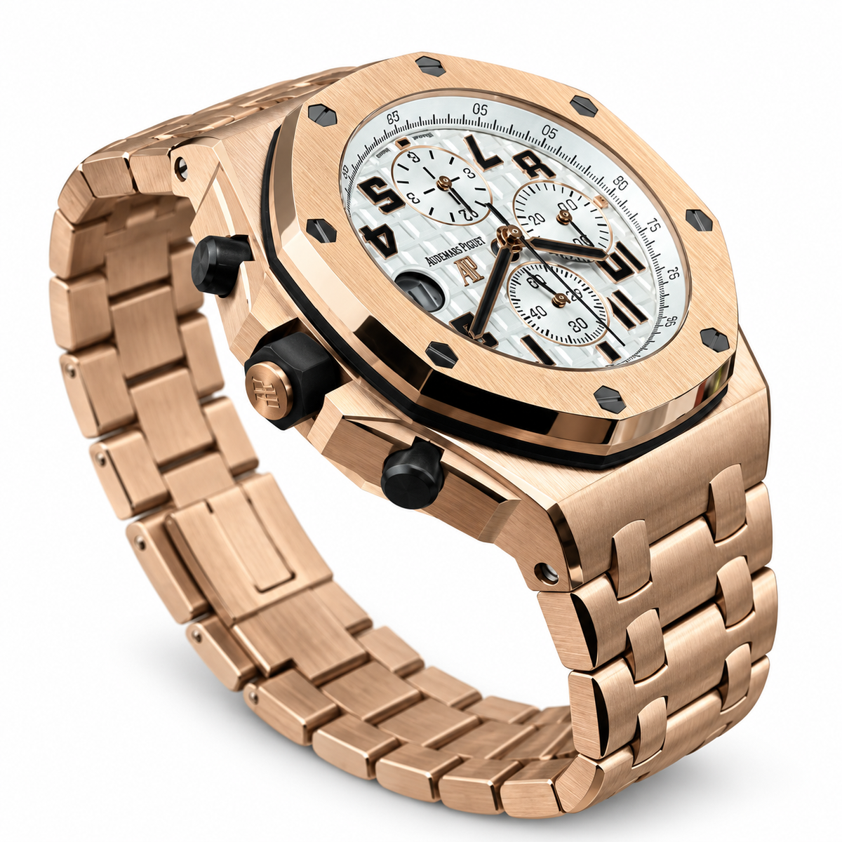 Audemars Piguet Royal Oak Offshore Chronograph Rose Gold White Dial