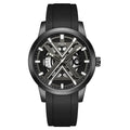 WLSTH Skeleton Sport Watch 41mm | Bold X-Dial Men's Timepiece