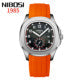 NIBOSI 1985 — Black PVD Steel, Black Dial, Small Seconds & Black Rubber Strap, Men